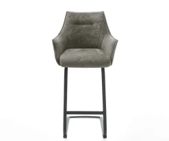 BarstuhlAlja-Flex Bouclé Soft Schlamm Freischwinger Flach Metall Schwarz Taschenfederkern Sofort versandfertig