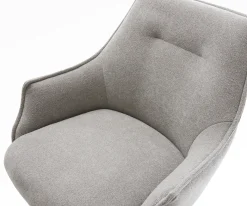 BarstuhlAlja-Flex Strukturstoff Soft Grau Freischwinger Flach Metall Schwarz Taschenfederkern Sofort versandfertig