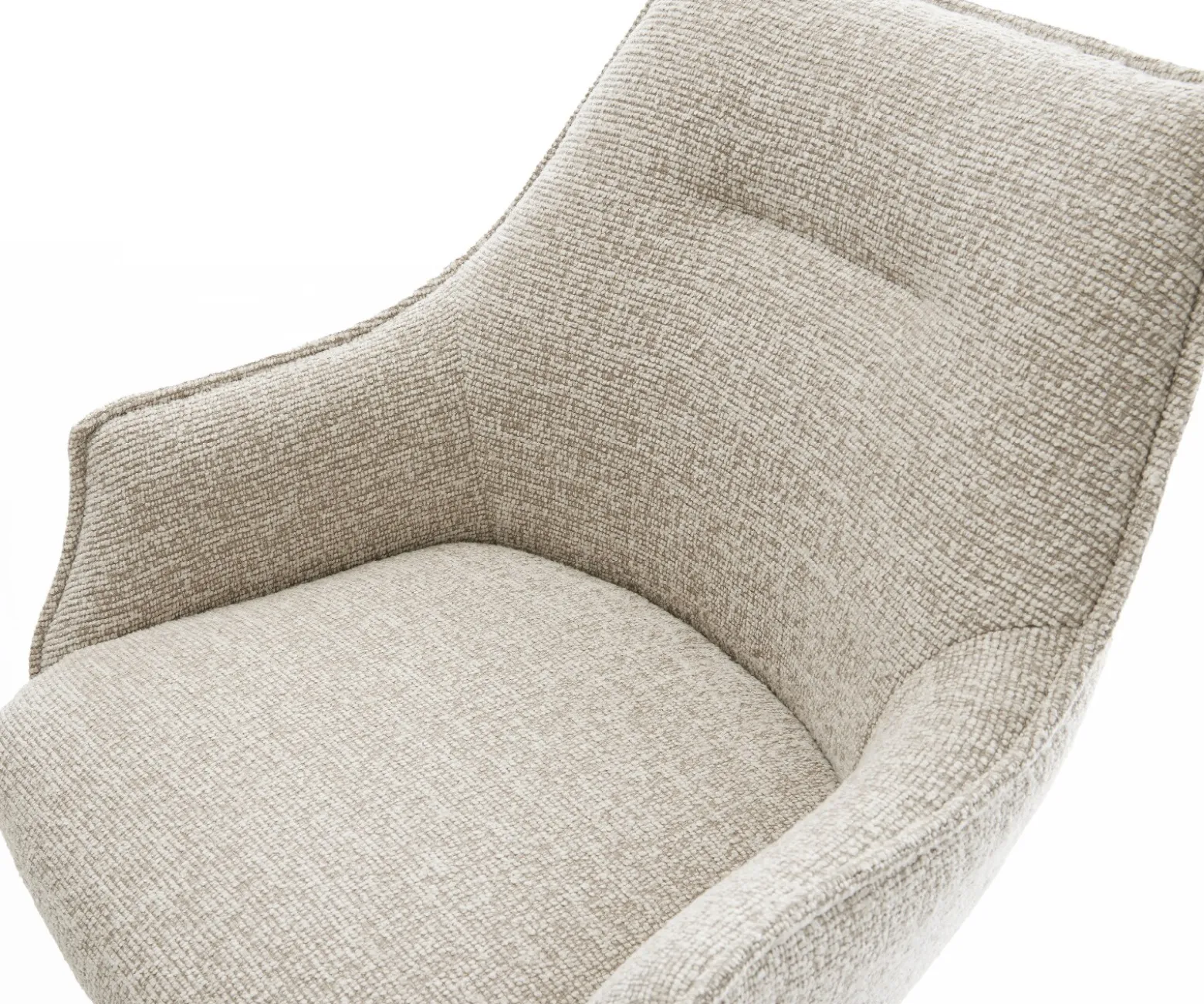 BarstuhlAlja-Flex Webstoff Soft Beige Kufengestell Edelstahl Silberfarben Taschenfederkern Sofort versandfertig