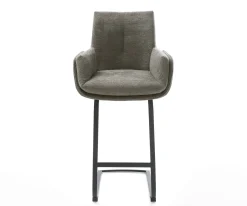 BarstuhlClea-Flex Bouclé Soft Schlamm Freischwinger Flach Metall Schwarz Sofort versandfertig