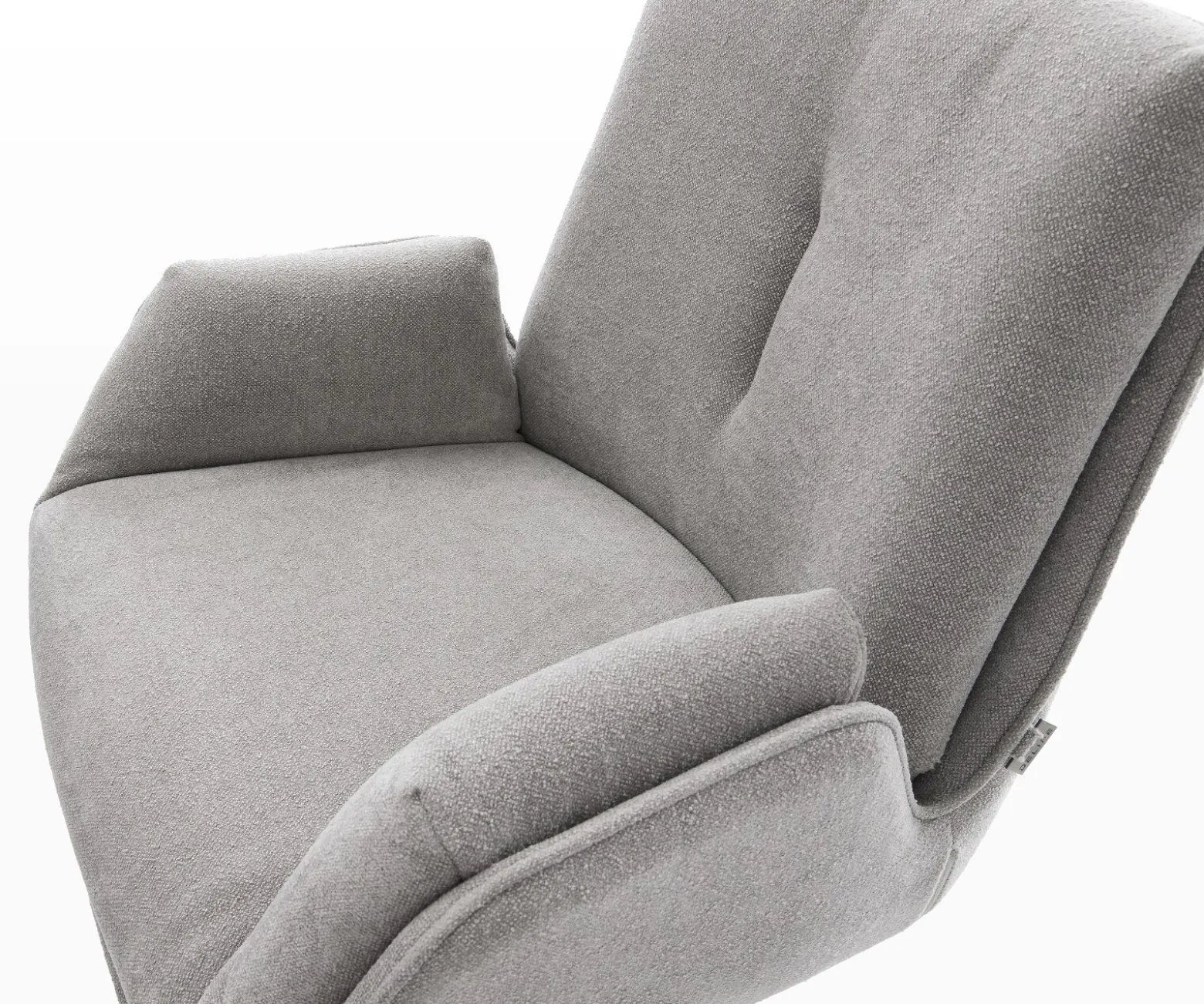 BarstuhlClea-Flex Strukturstoff Soft Grau Freischwinger Flach Metall Taschenfederkern Sofort versandfertig