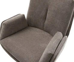 BarstuhlClea-Flex Strukturstoff Soft Taupe Freischwinger Flach Edelstahl Silberfarben Sofort versandfertig