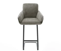 BarstuhlLuan-Flex Bouclé Soft Schlamm Freischwinger Flach Metall Schwarz Sofort versandfertig