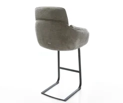 BarstuhlLuan-Flex Bouclé Soft Schlamm Freischwinger Flach Metall Schwarz Sofort versandfertig