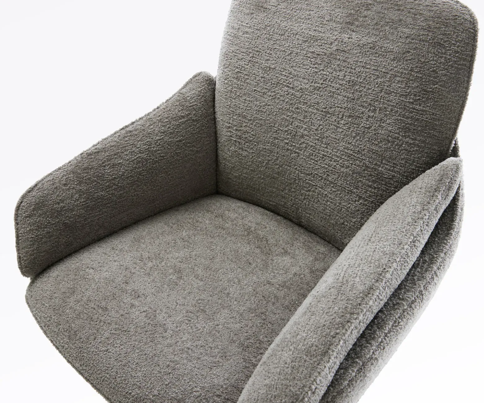 BarstuhlLuan-Flex Bouclé Soft Schlamm Kufengestell Metall Schwarz Sofort versandfertig
