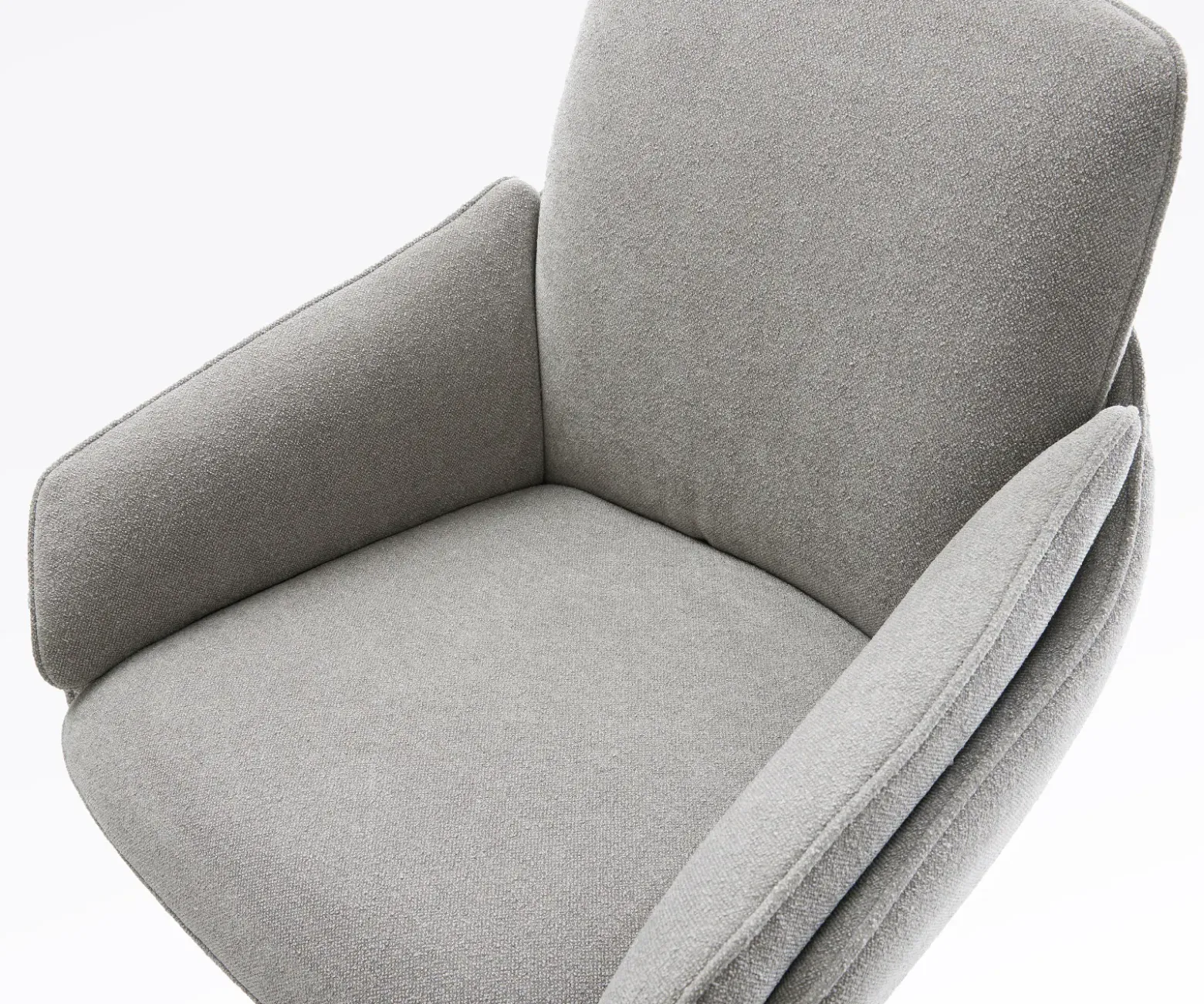 BarstuhlLuan-Flex Strukturstoff Soft Grau Freischwinger Flach Edelstahl Silberfarben Sofort versandfertig