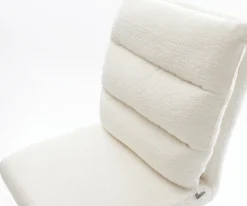 BarstuhlPela-Flex Bouclé Soft Beige Kufengestell Metall Schwarz Sofort versandfertig