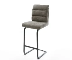 BarstuhlPela-Flex Bouclé Soft Schlamm Freischwinger Flach Metall Schwarz Sofort versandfertig