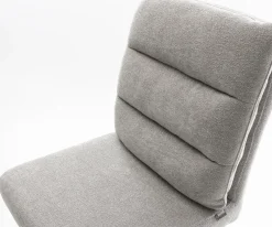 BarstuhlPela-Flex Strukturstoff Soft Grau Freischwinger Flach Edelstahl Silberfarben Sofort versandfertig
