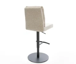 BarstuhlPela-Flex Webstoff Soft Beige Drehfuß höhenverstellbar Metall Schwarz Sofort versandfertig