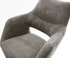 BarstuhlYago-Flex Bouclé Soft Schlamm Freischwinger Flach Metall Schwarz Taschenfederkern Sofort versandfertig