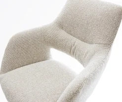 BarstuhlYago-Flex Webstoff Soft Beige Kufengestell Metall Schwarz Taschenfederkern Sofort versandfertig