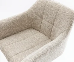 BarstuhlYulo-Flex Webstoff Soft Beige Drehfuß höhenverstellbar Metall Schwarz Sofort versandfertig