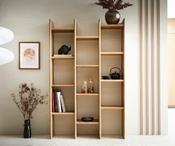 BücherregalTizi 110x175 cm Akazie Natur Versandfertig ca. 09.10.26