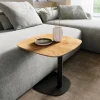 BeistelltischEdge Boot 50x50 cm Eiche Natur Schweizer Kante Eleny Metall Schwarz Versandfertig ca. 01.09.26