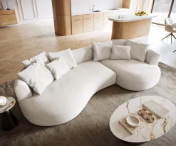 Big-SofaEdina 330x170 cm Bouclé Soft Beige Sofort versandfertig