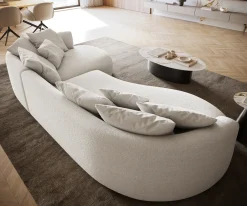Big-SofaEdina 330x170 cm Bouclé Soft Beige Sofort versandfertig