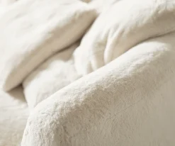 Big-SofaEdina 330x170 cm Plüsch Creme-Weiß Sofort versandfertig