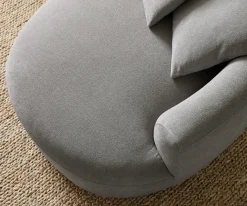 Big-SofaEdina 330x170 cm Strukturstoff Soft Grau Sofort versandfertig