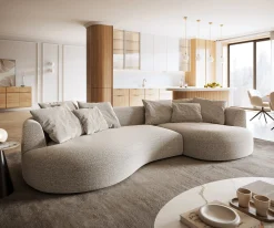 Big-SofaEdina 330x170 cm Webstoff Soft Beige Versandfertig ca. 25.09.26