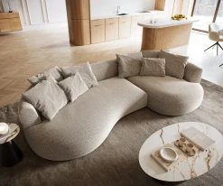 Big-SofaEdina 330x170 cm Webstoff Soft Beige Versandfertig ca. 25.09.26