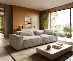 Big-SofaFreestyle Cozy 280x110 cm Webstoff Soft Beige Versandfertig ca. 16.10.26