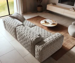 Big-SofaFreestyle Icon 280x110 cm Strukturstoff Soft Grau Versandfertig ca. 07.11.26