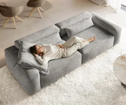 Big-SofaFreestyle Pure 280x110 cm Strukturstoff Soft Grau Versandfertig ca. 25.09.26