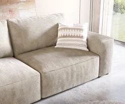 Big-SofaLanzo 230x95 cm Cord Beige Sofort versandfertig
