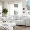 Big-SofaMarbeya 290x110 cm Weiss mit Schlaffunktion Sofort versandfertig