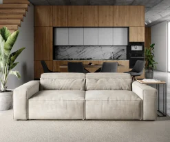 Big-SofaSirpio 230x95 cm Cord Beige Sofort versandfertig
