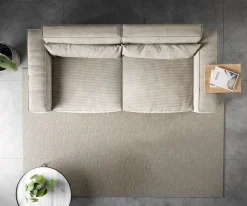 Big-SofaSirpio 230x95 cm Cord Beige Sofort versandfertig