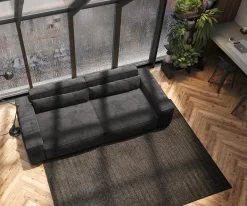 Big-SofaSirpio XL 270x130 cm Mikrofaser Schwarz Sofort versandfertig