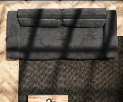 Big-SofaSirpio XL 270x130 cm Mikrofaser Schwarz Sofort versandfertig