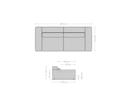 Big-SofaSirpio XL 270x130 cm Mikrofaser Schwarz Sofort versandfertig