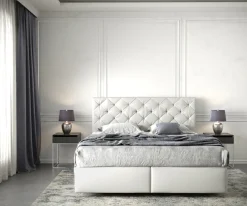 BoxspringbettDream-Great 160x200 cm Kunstleder Weiß mit Matratze und Topper Sofort versandfertig