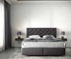 BoxspringbettDream-Great 160x200 cm Mikrofaser Schwarz mit Matratze und Topper Sofort versandfertig