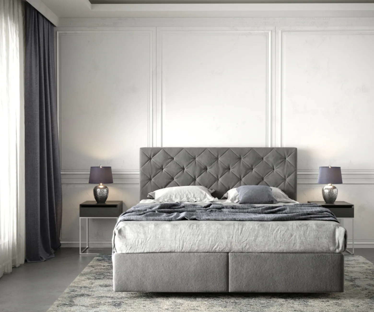 BoxspringbettDream-Great 160x200 cm Mikrofaser Taupe mit Matratze und Topper Sofort versandfertig