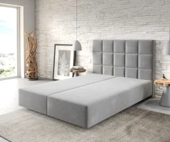 BoxspringgestellDream-Fine 140x200 cm Mikrofaser Grau Sofort versandfertig