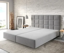 BoxspringgestellDream-Fine 180x200 cm Mikrofaser Grau Sofort versandfertig