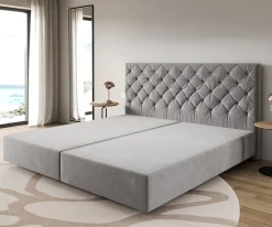 BoxspringgestellDream-Great Mikrofaser Grau 200x200 cm Sofort versandfertig
