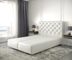 BoxspringgestellDream-Great 160x200 cm Kunstleder Weiß Sofort versandfertig