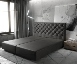 BoxspringgestellDream-Great 180x200 cm Lederimitat Anthrazit Sofort versandfertig