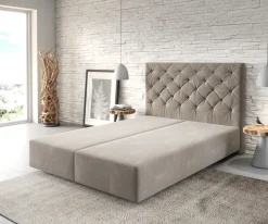 BoxspringgestellDream-Great 140x200 cm Mikrofaser Beige Sofort versandfertig