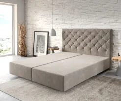 BoxspringgestellDream-Great 160x200 cm Mikrofaser Beige Sofort versandfertig
