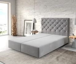 BoxspringgestellDream-Great 140x200 cm Mikrofaser Grau Sofort versandfertig