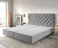 BoxspringgestellDream-Great 180x200 cm Mikrofaser Grau Sofort versandfertig