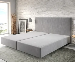 BoxspringgestellDream-Well Mikrofaser Grau 200x200 cm Sofort versandfertig
