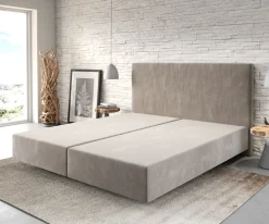 BoxspringgestellDream-Well 180x200 cm Mikrofaser Beige Sofort versandfertig