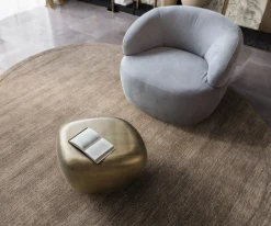 CouchtischCaramia 55x45 cm Metallic Gold Sofort versandfertig